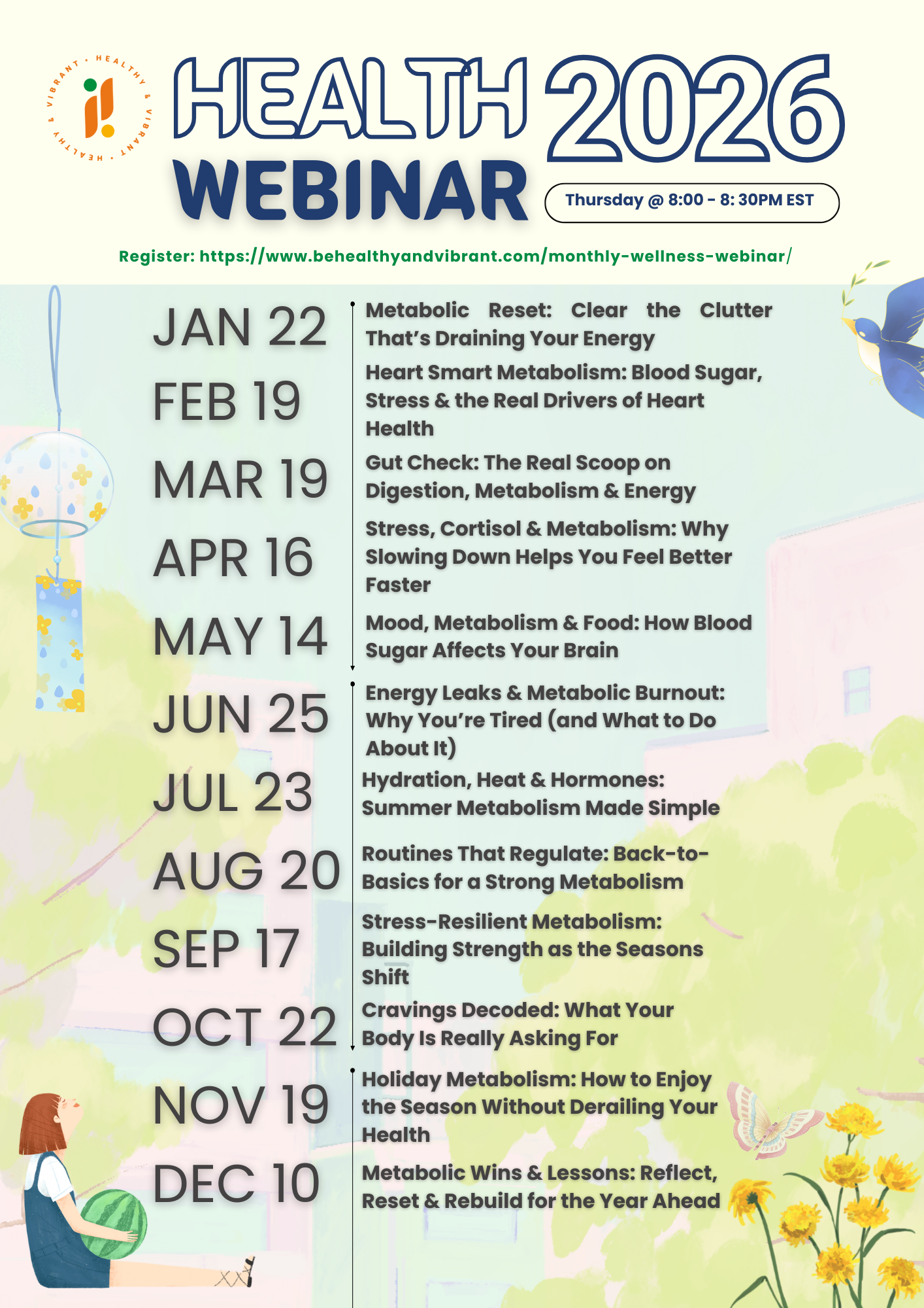 2026 Webinar Schedule